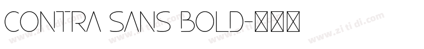 Contra Sans Bold字体转换